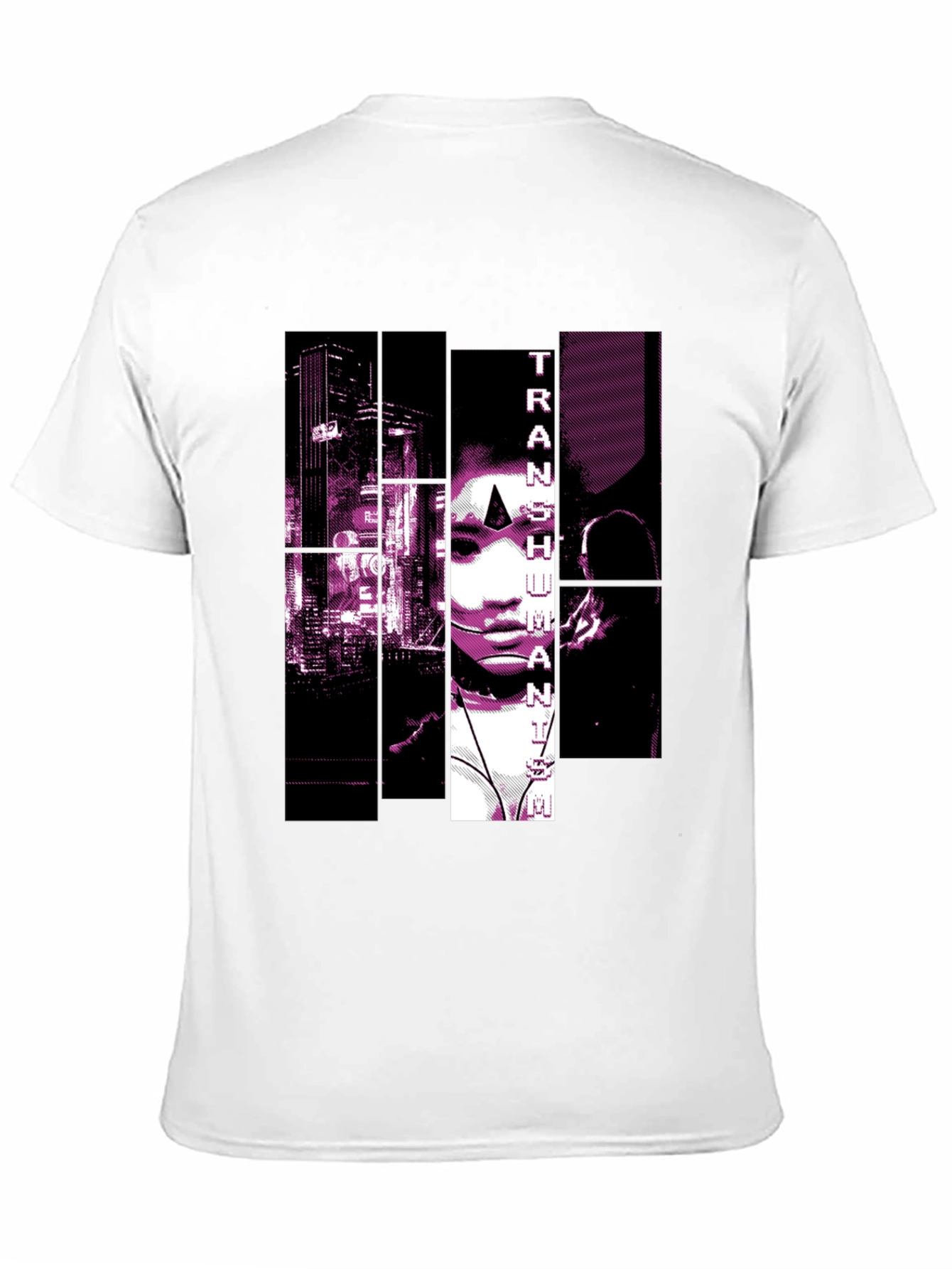 Transhumanist Graphic Print Black T-Shirt