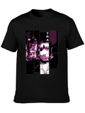 Transhumanist Graphic Print Black T-Shirt