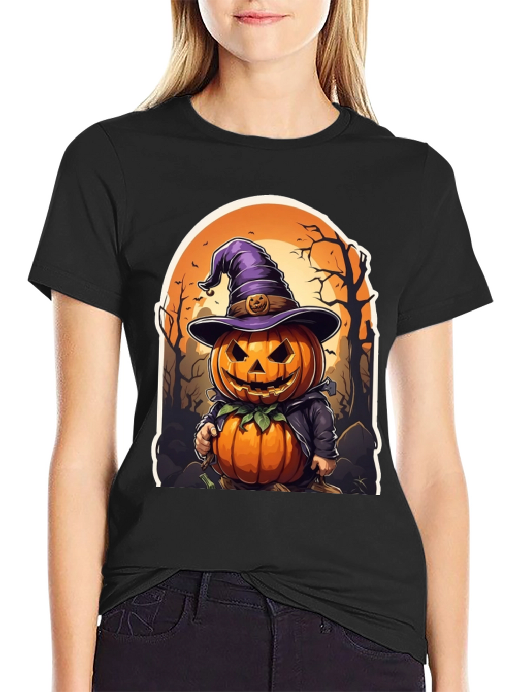 Halloween Pumpkin Character T-Shirt