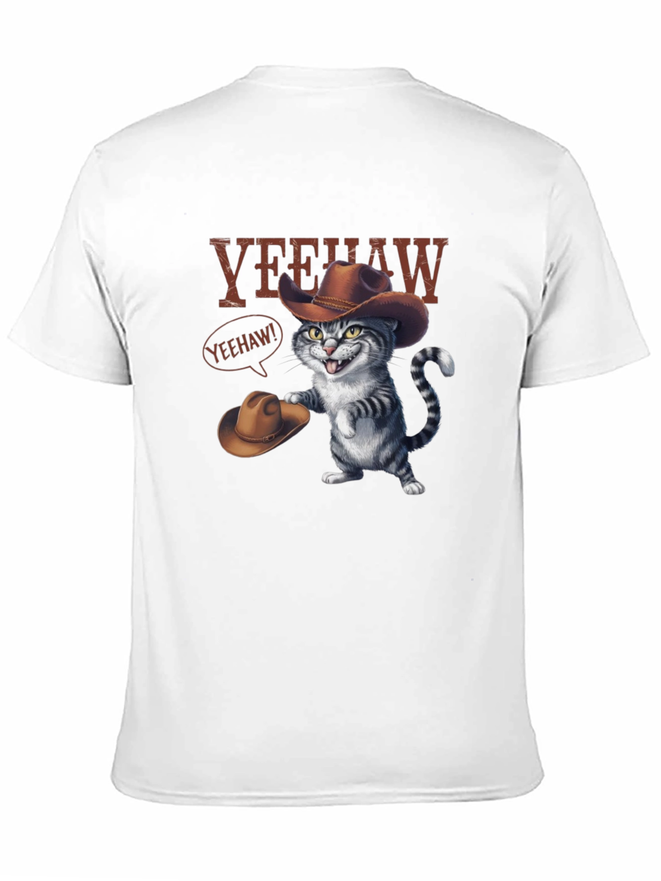 Yeehaw Cat Cowboy Graphic Tee