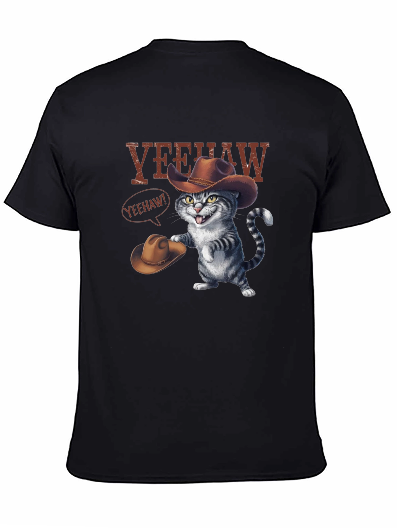 Yeehaw Cat Cowboy Graphic Tee