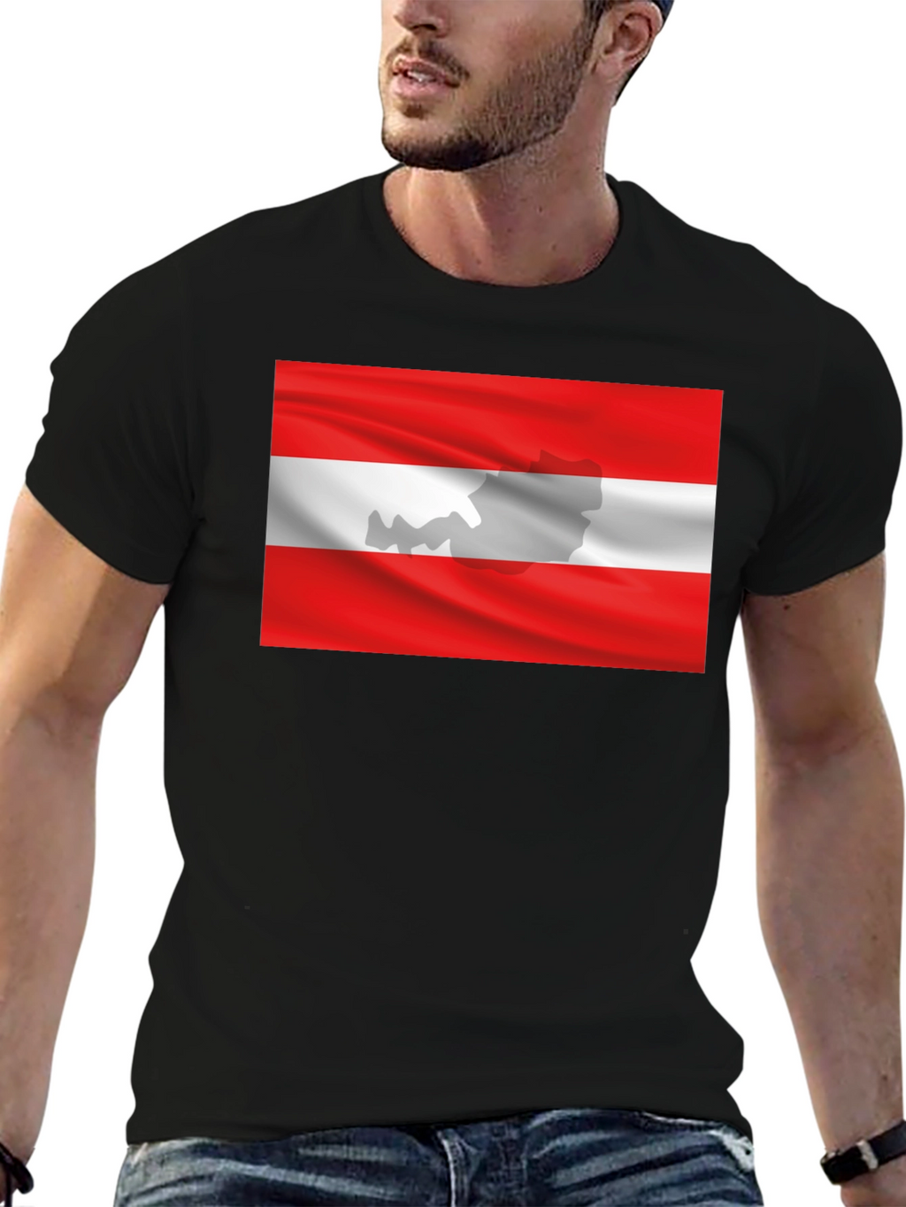 Austria Flag T-Shirt - Black