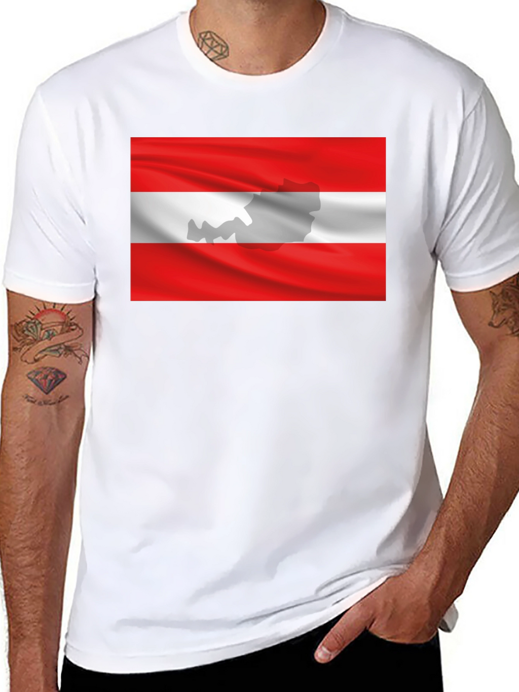 Austria Flag T-Shirt - Black