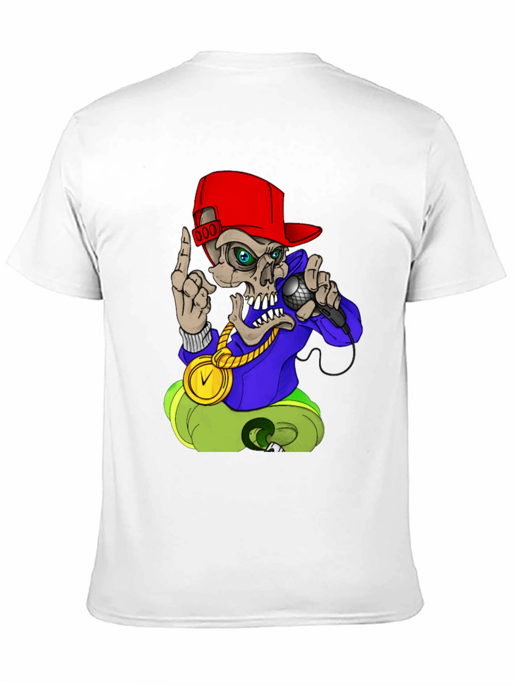 Skull Rapper Graphic Tee - Black T-Shirt