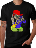 Skull Rapper Graphic Tee - Black T-Shirt