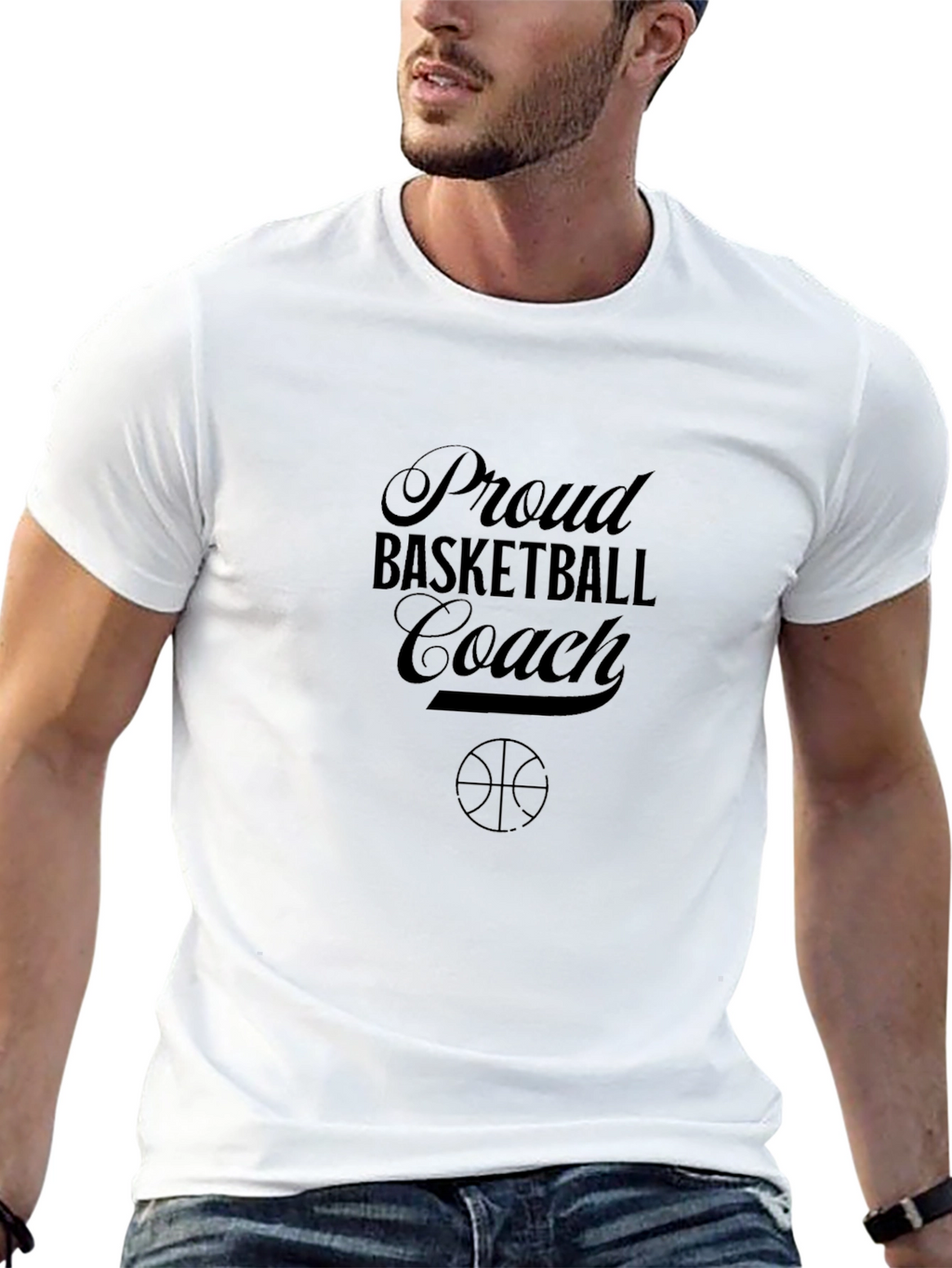 Proud Basketball Coach Black T-Shirt