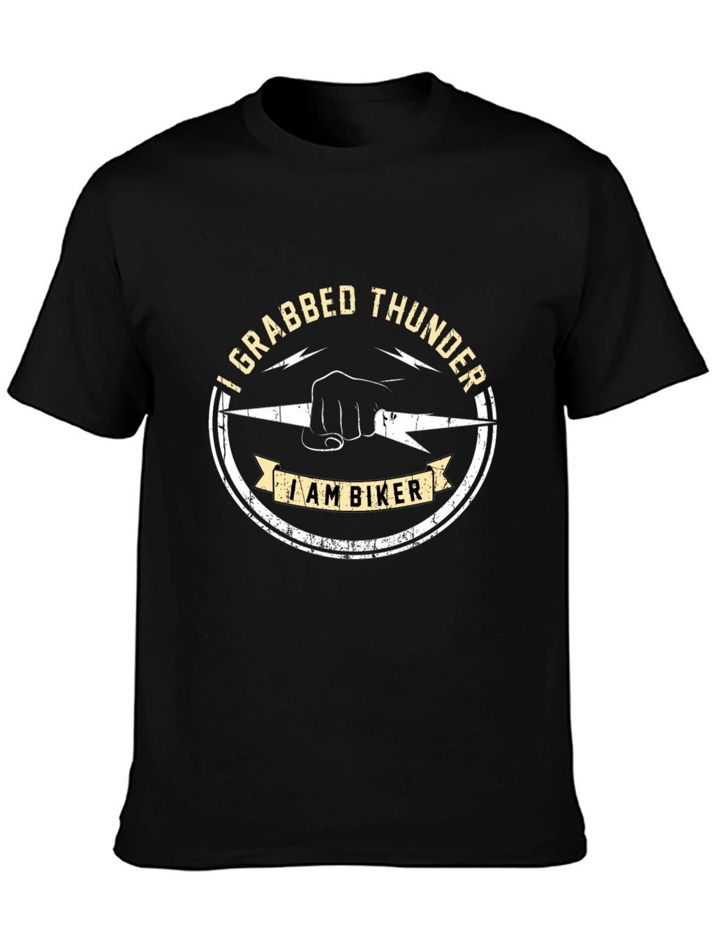 I Grabbed Thunder Biker Graphic T-Shirt