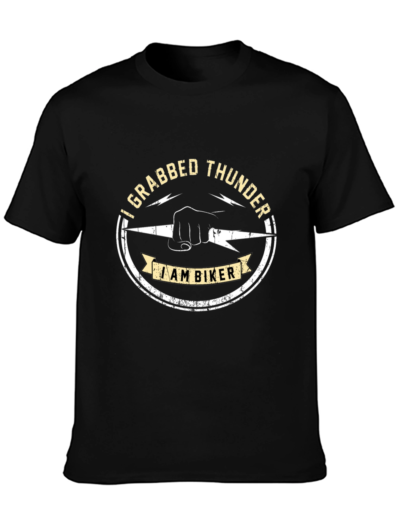 I Grabbed Thunder Biker Graphic T-Shirt