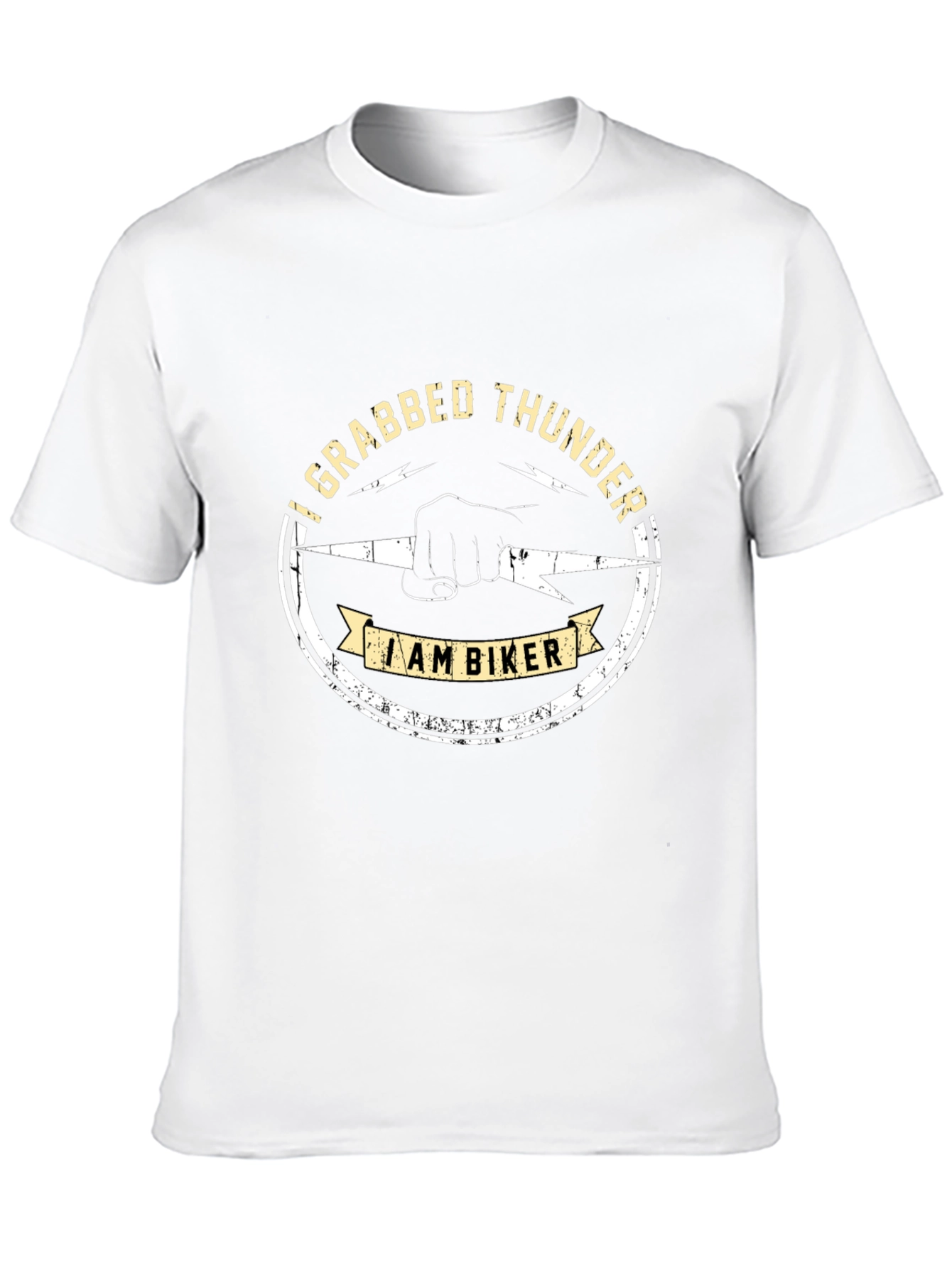 I Grabbed Thunder Biker Graphic T-Shirt