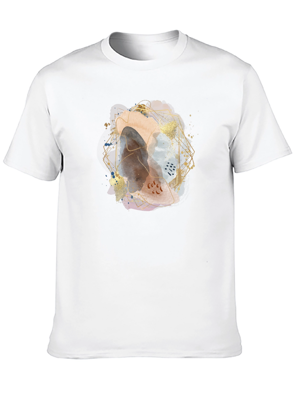 Abstract Geometric Art Mens Black T-Shirt