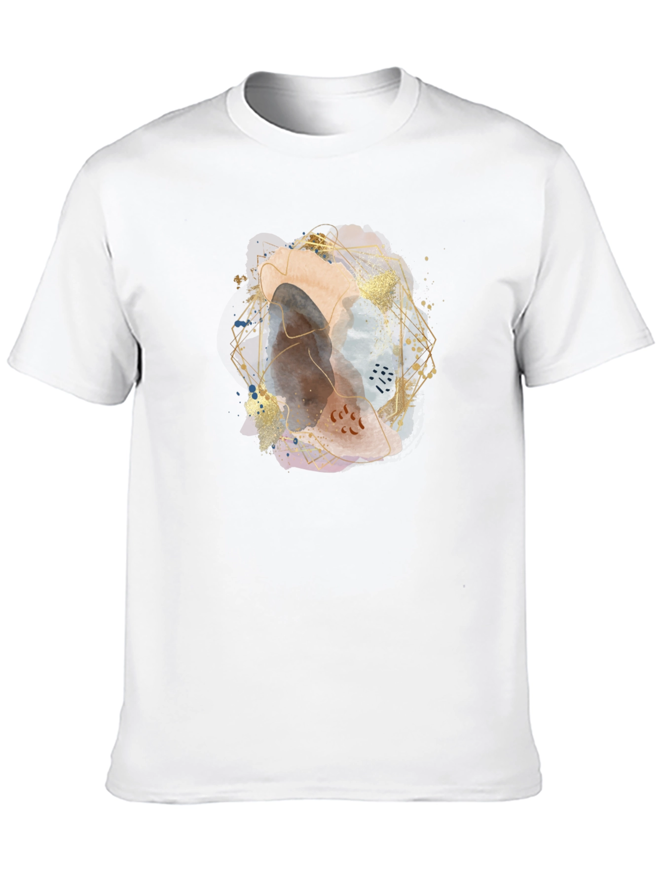 Abstract Geometric Art Mens Black T-Shirt
