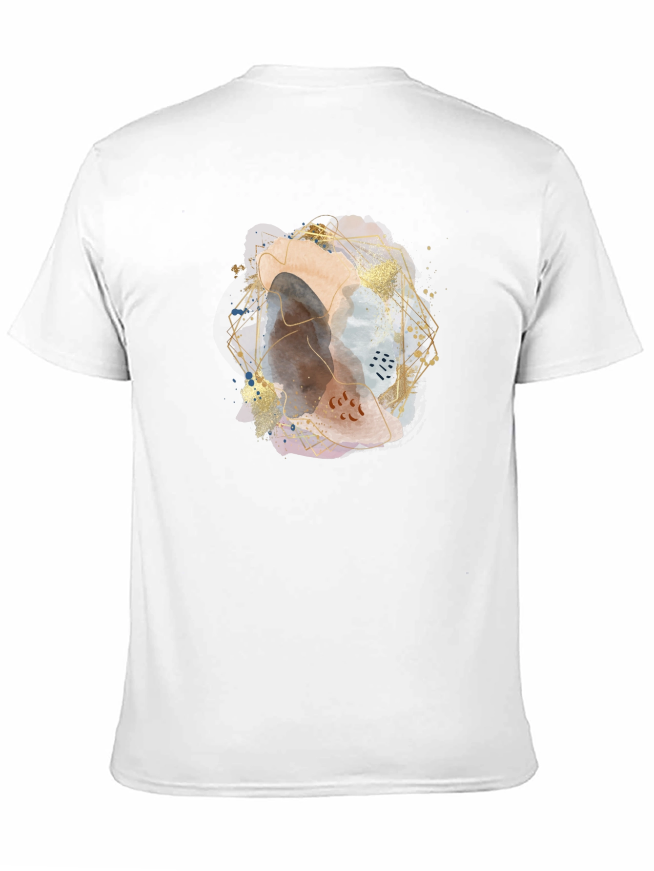 Abstract Geometric Art Mens Black T-Shirt