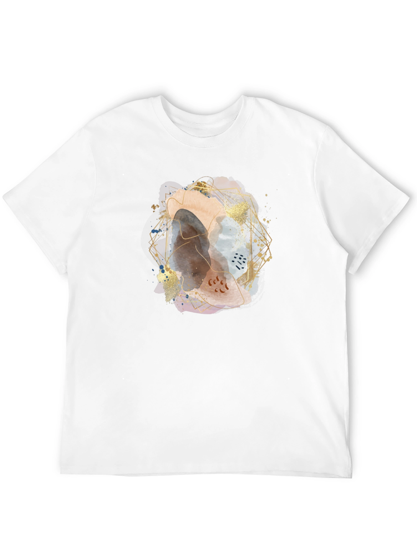 Abstract Geometric Art Mens Black T-Shirt