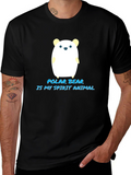 Polar Bear Spirit Animal Black T-Shirt