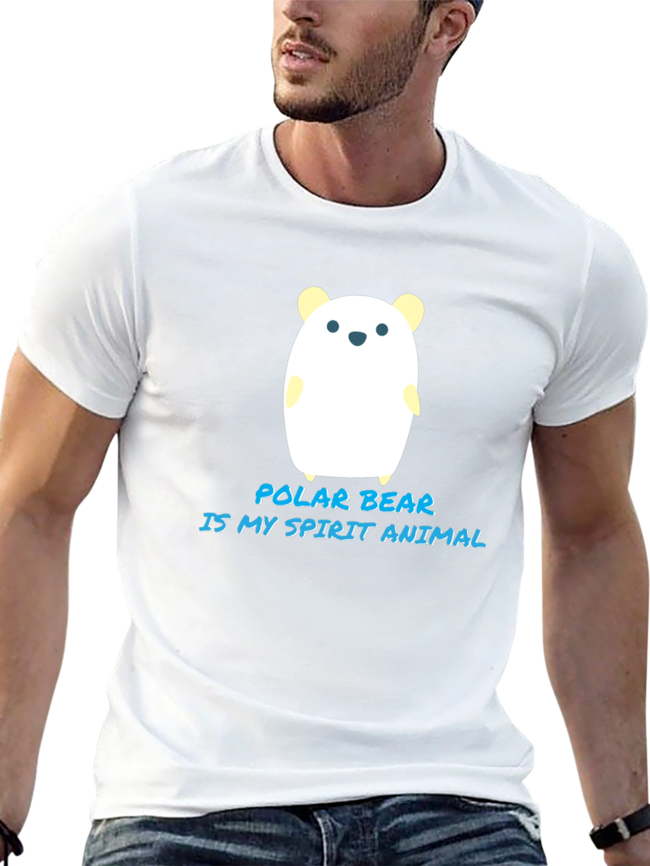 Polar Bear Spirit Animal Black T-Shirt