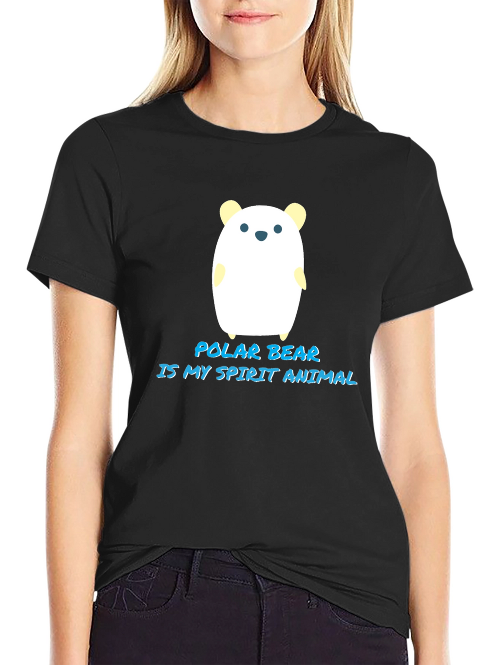Polar Bear Spirit Animal Black T-Shirt