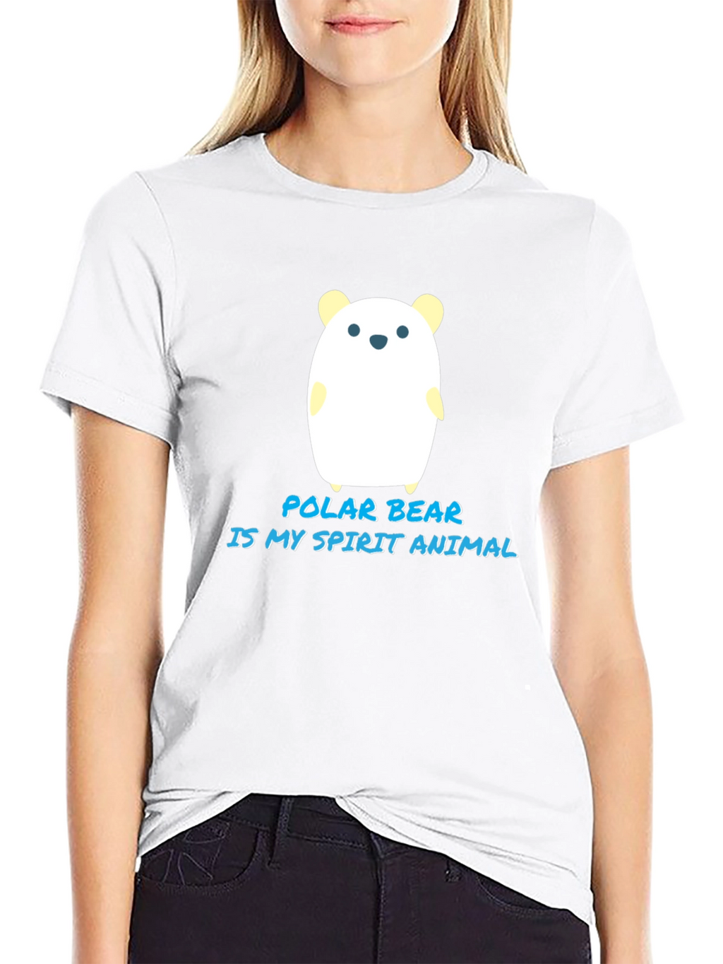 Polar Bear Spirit Animal Black T-Shirt
