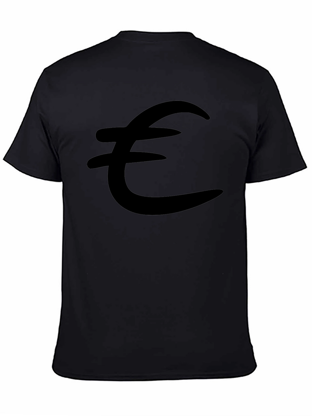 Euro Symbol Black T-Shirt - Stylish & Comfortable