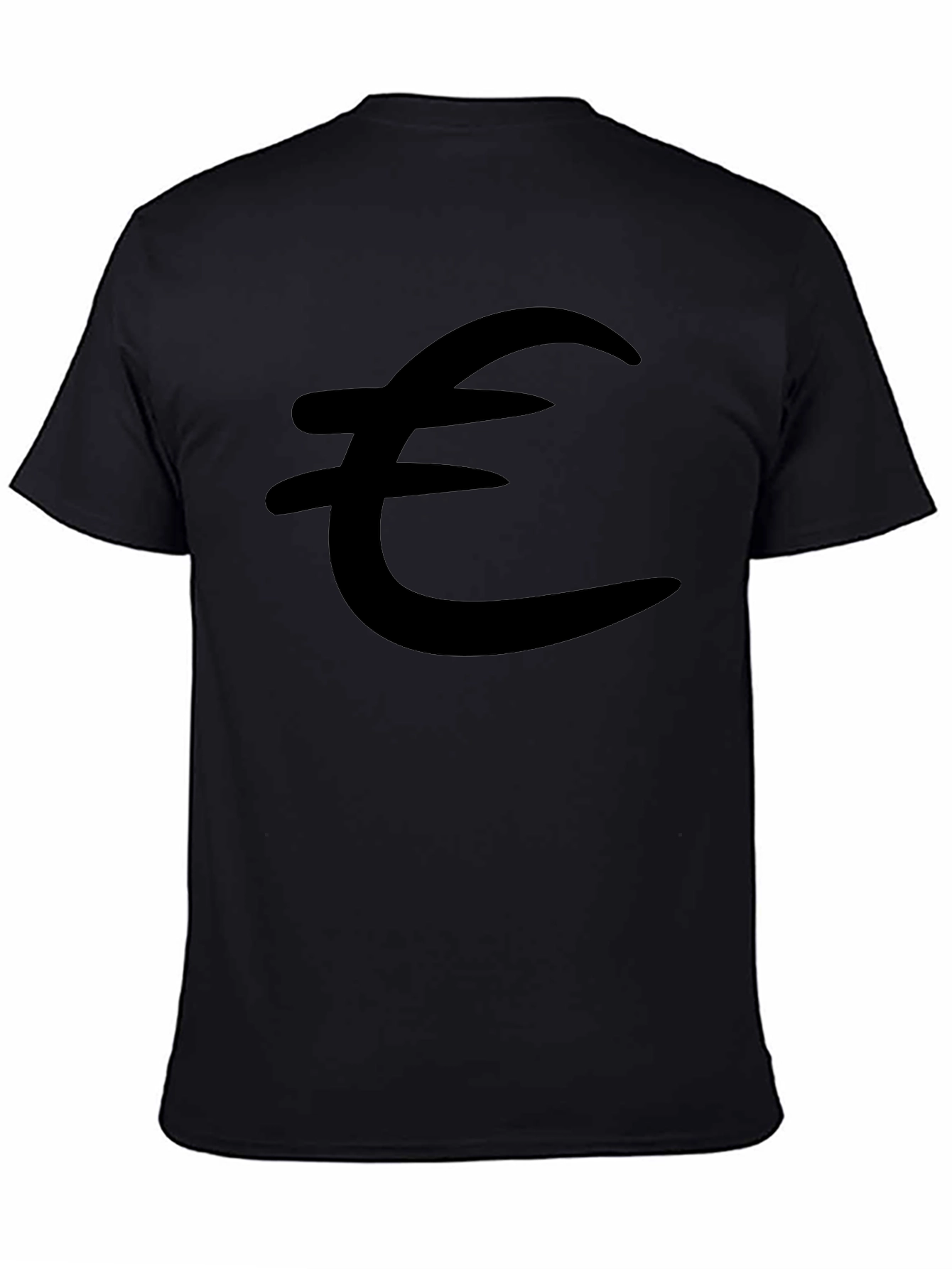 Euro Symbol Black T-Shirt - Stylish & Comfortable