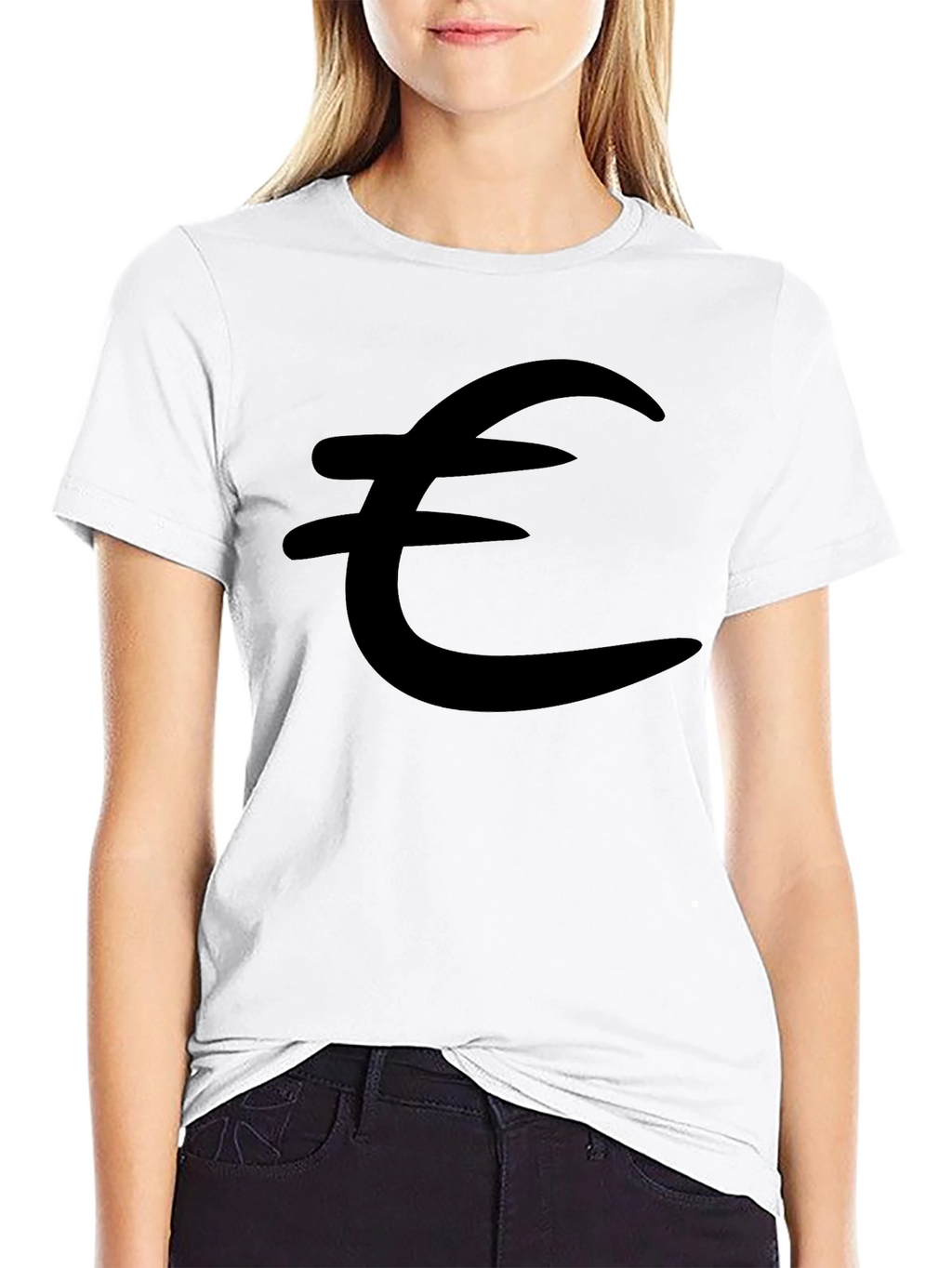 Euro Symbol Black T-Shirt - Stylish & Comfortable
