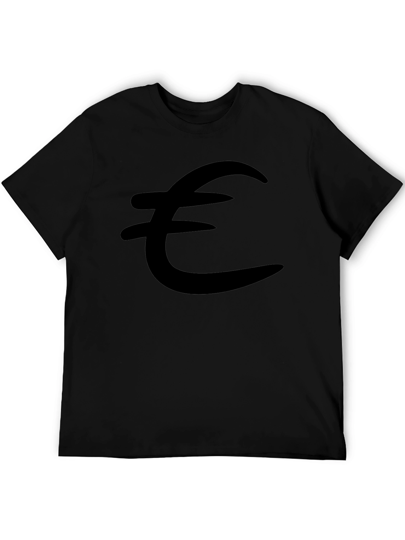 Euro Symbol Black T-Shirt - Stylish & Comfortable