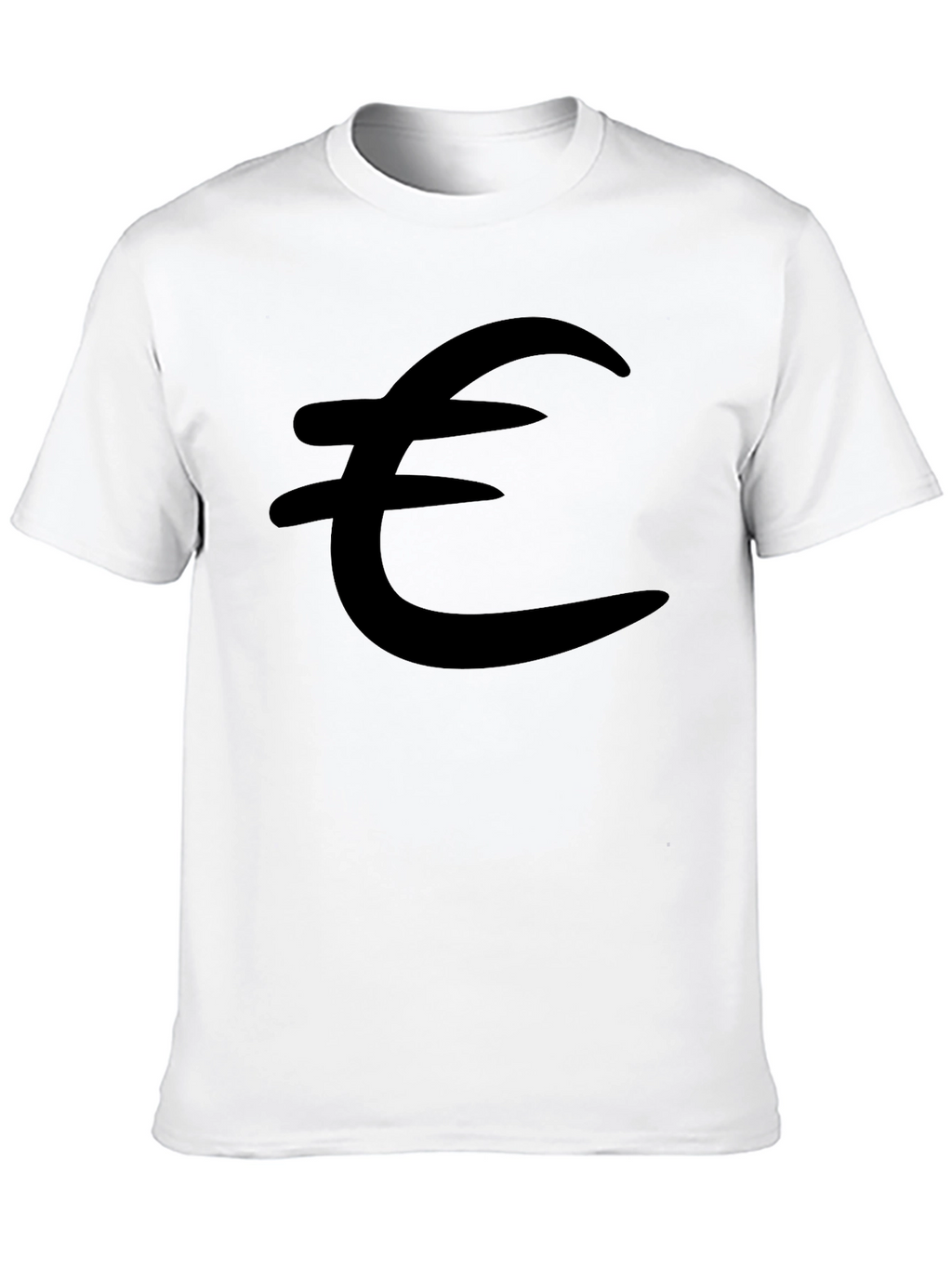Euro Symbol Black T-Shirt - Stylish & Comfortable