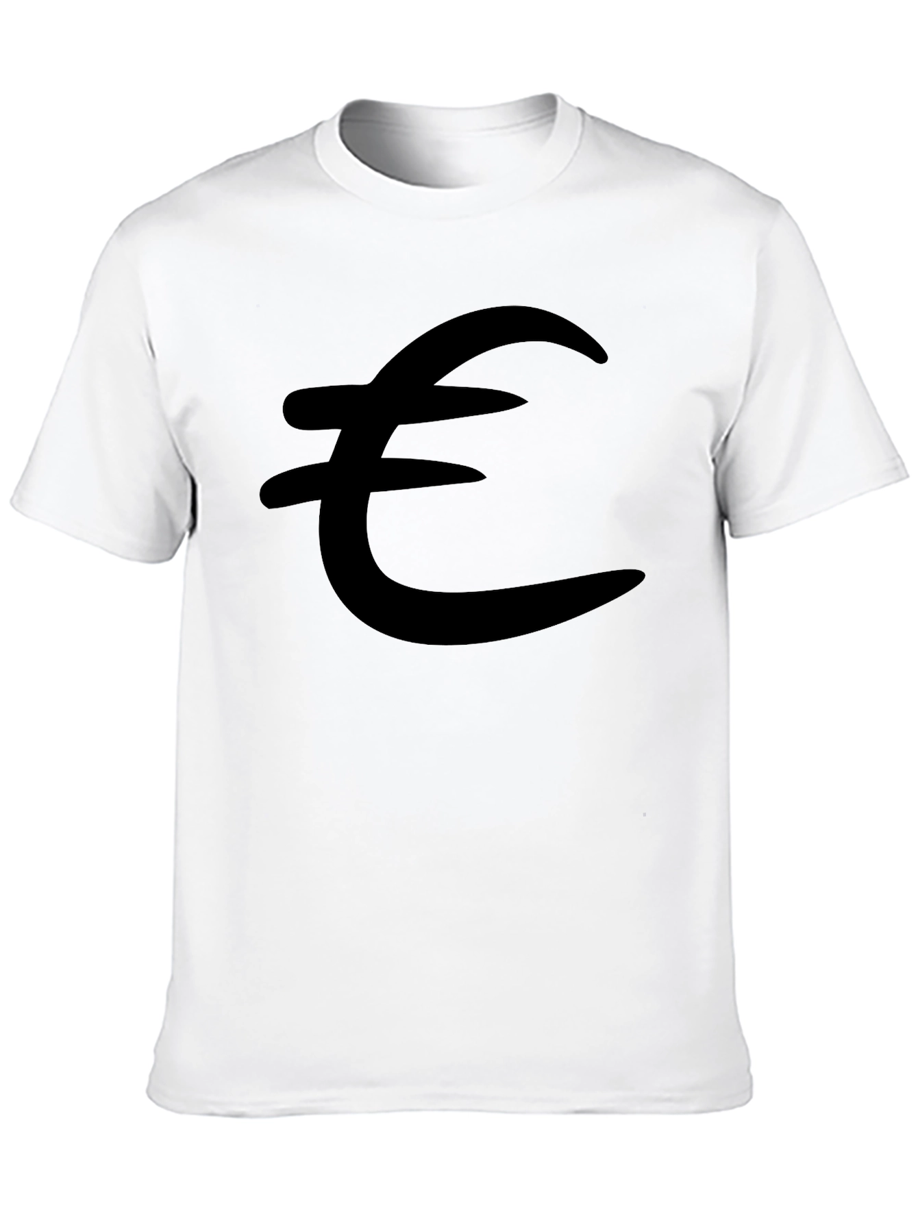 Euro Symbol Black T-Shirt - Stylish & Comfortable