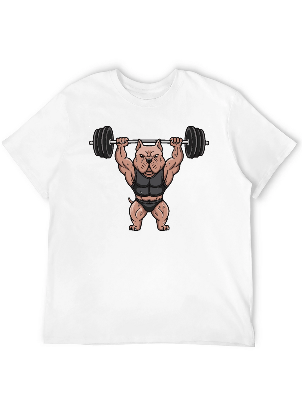 Weightlifting Dog Graphic T-Shirt