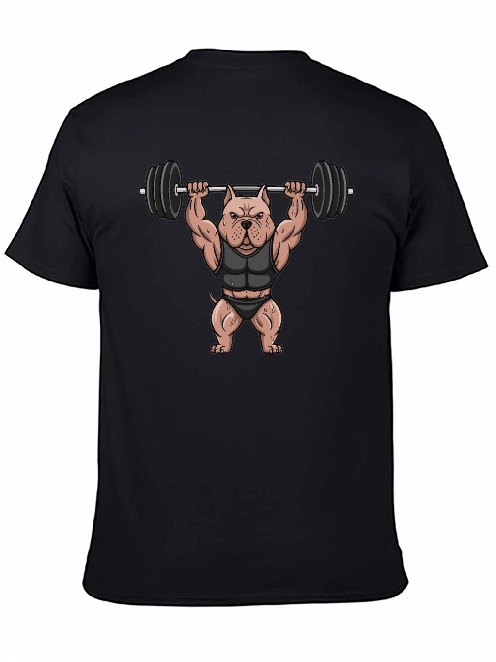 Weightlifting Dog Graphic T-Shirt