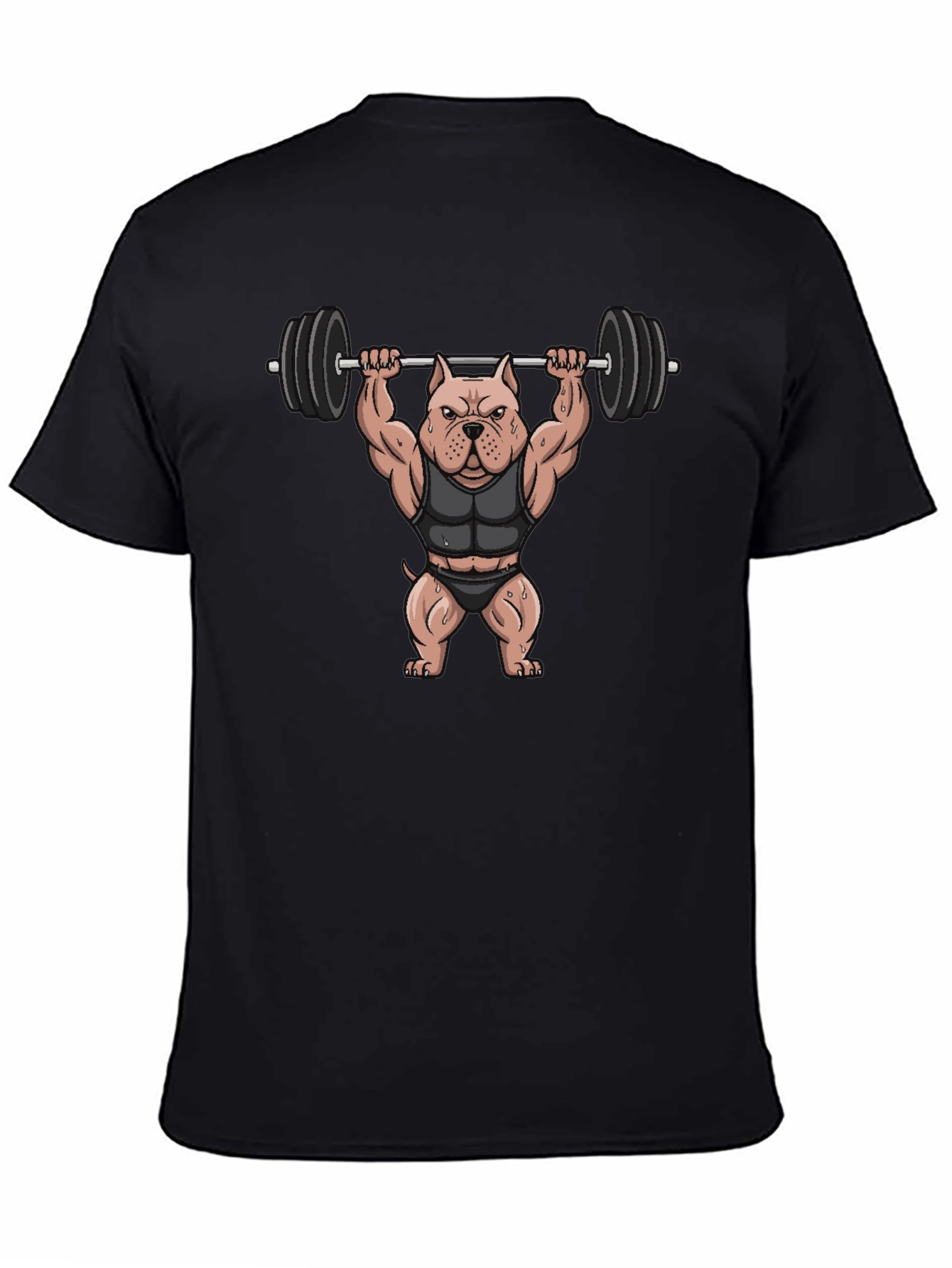Weightlifting Dog Graphic T-Shirt