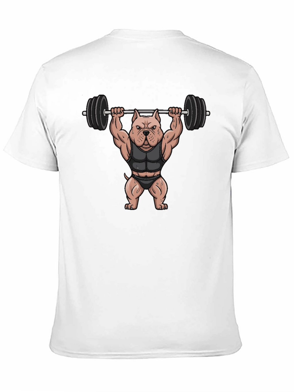 Weightlifting Dog Graphic T-Shirt
