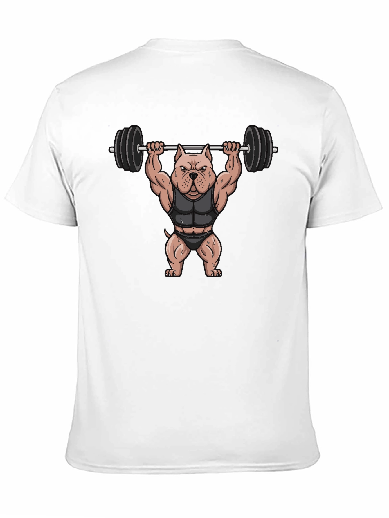 Weightlifting Dog Graphic T-Shirt