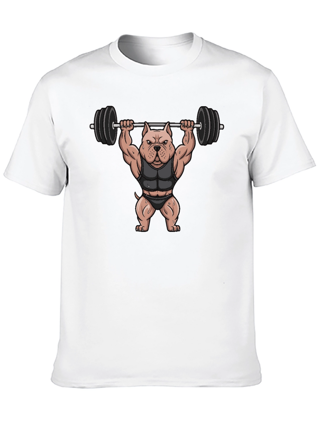 Weightlifting Dog Graphic T-Shirt