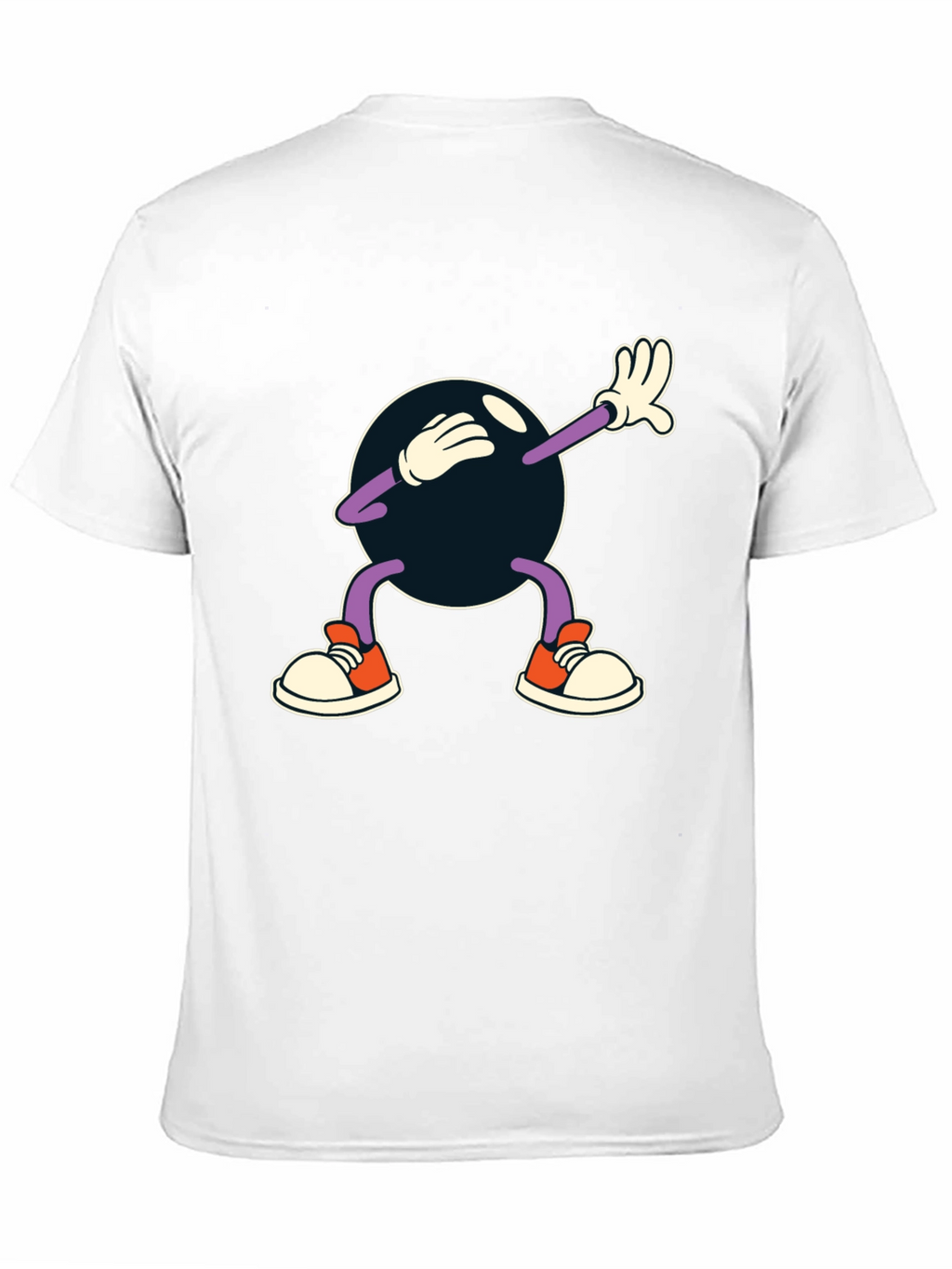 Dabbing Cartoon Ball Black T-Shirt