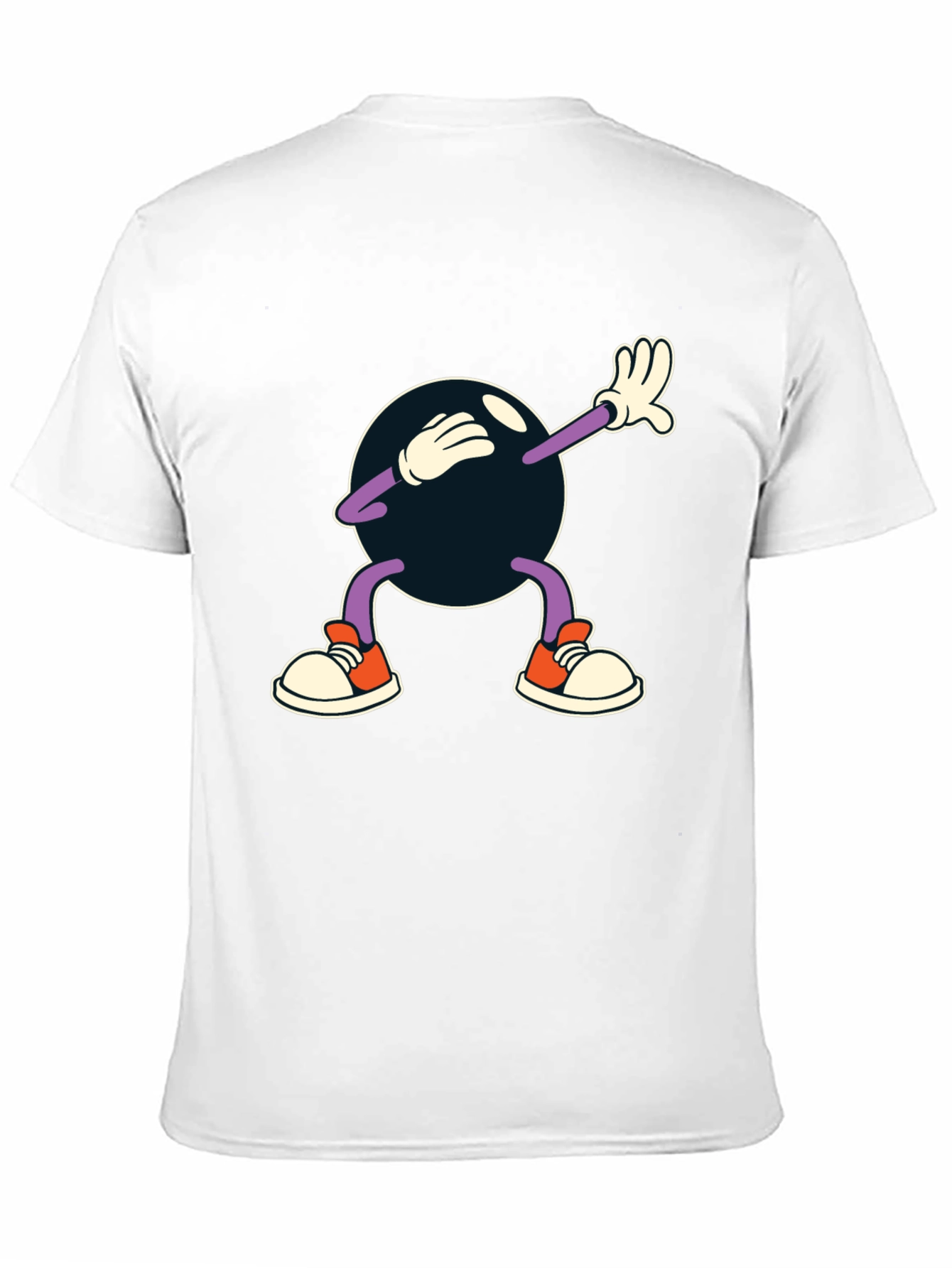 Dabbing Cartoon Ball Black T-Shirt