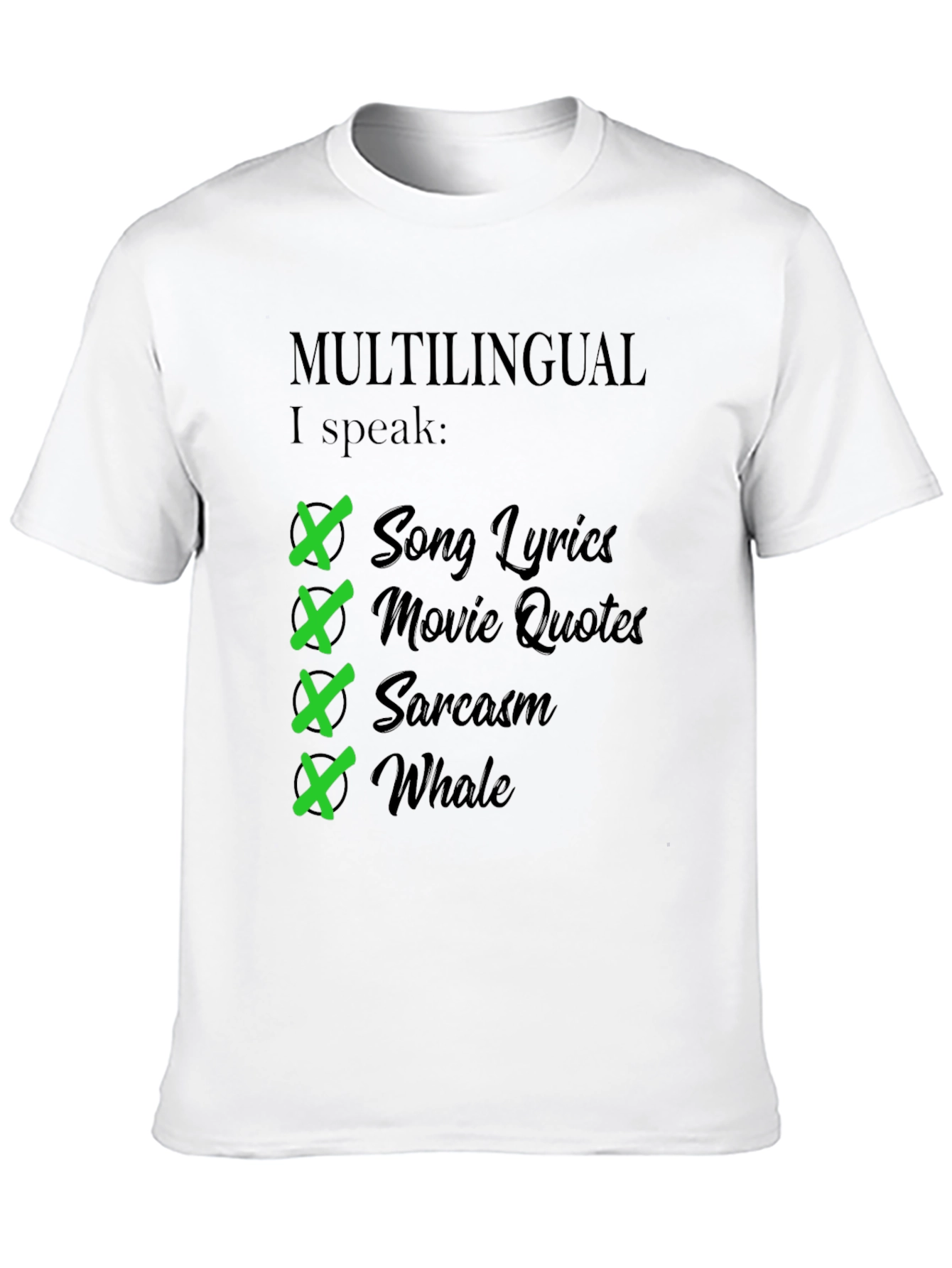Multilingual I Speak T-Shirt - Humorous Gift