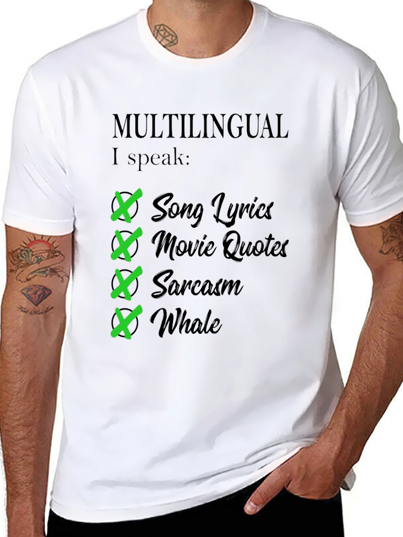 Multilingual I Speak T-Shirt - Humorous Gift