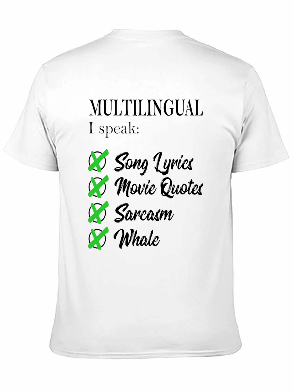 Multilingual I Speak T-Shirt - Humorous Gift