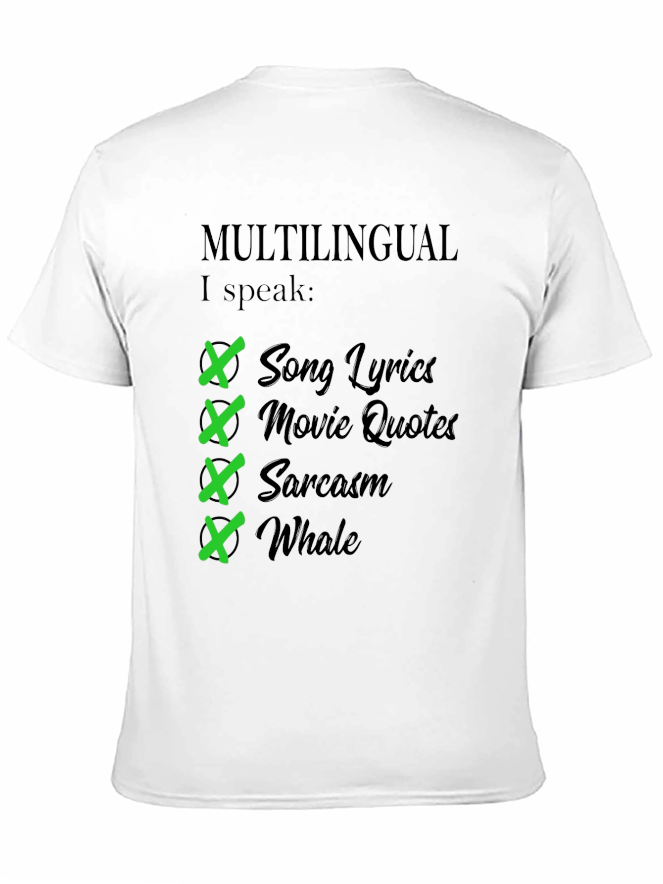 Multilingual I Speak T-Shirt - Humorous Gift