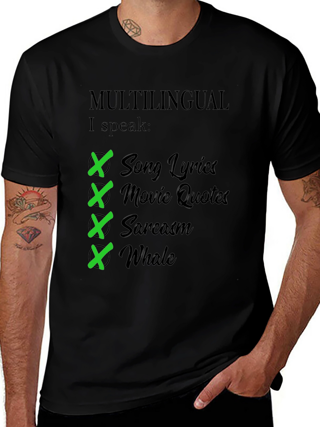 Multilingual I Speak T-Shirt - Humorous Gift