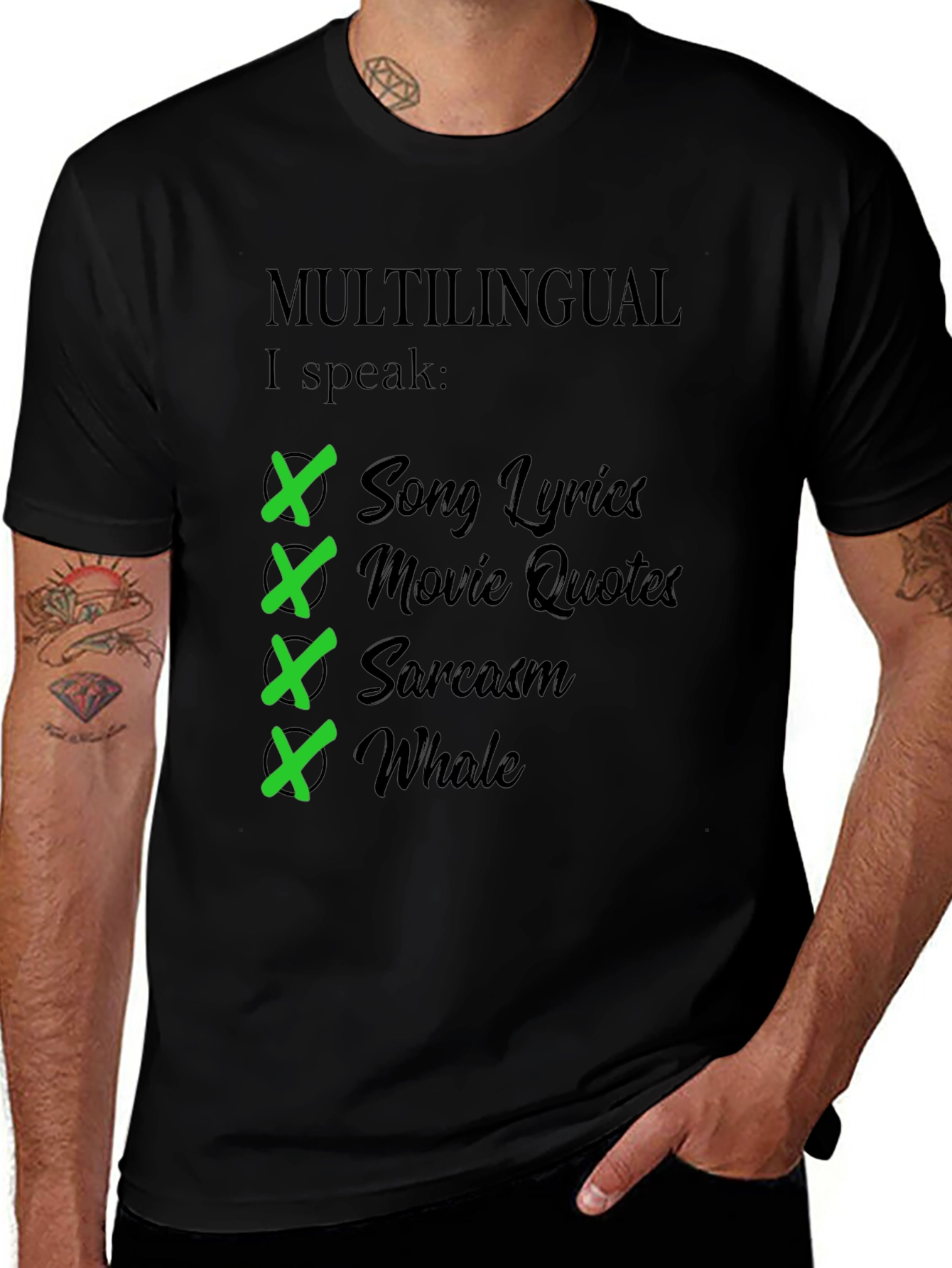 Multilingual I Speak T-Shirt - Humorous Gift