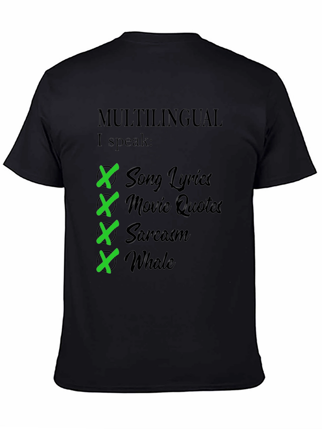 Multilingual I Speak T-Shirt - Humorous Gift
