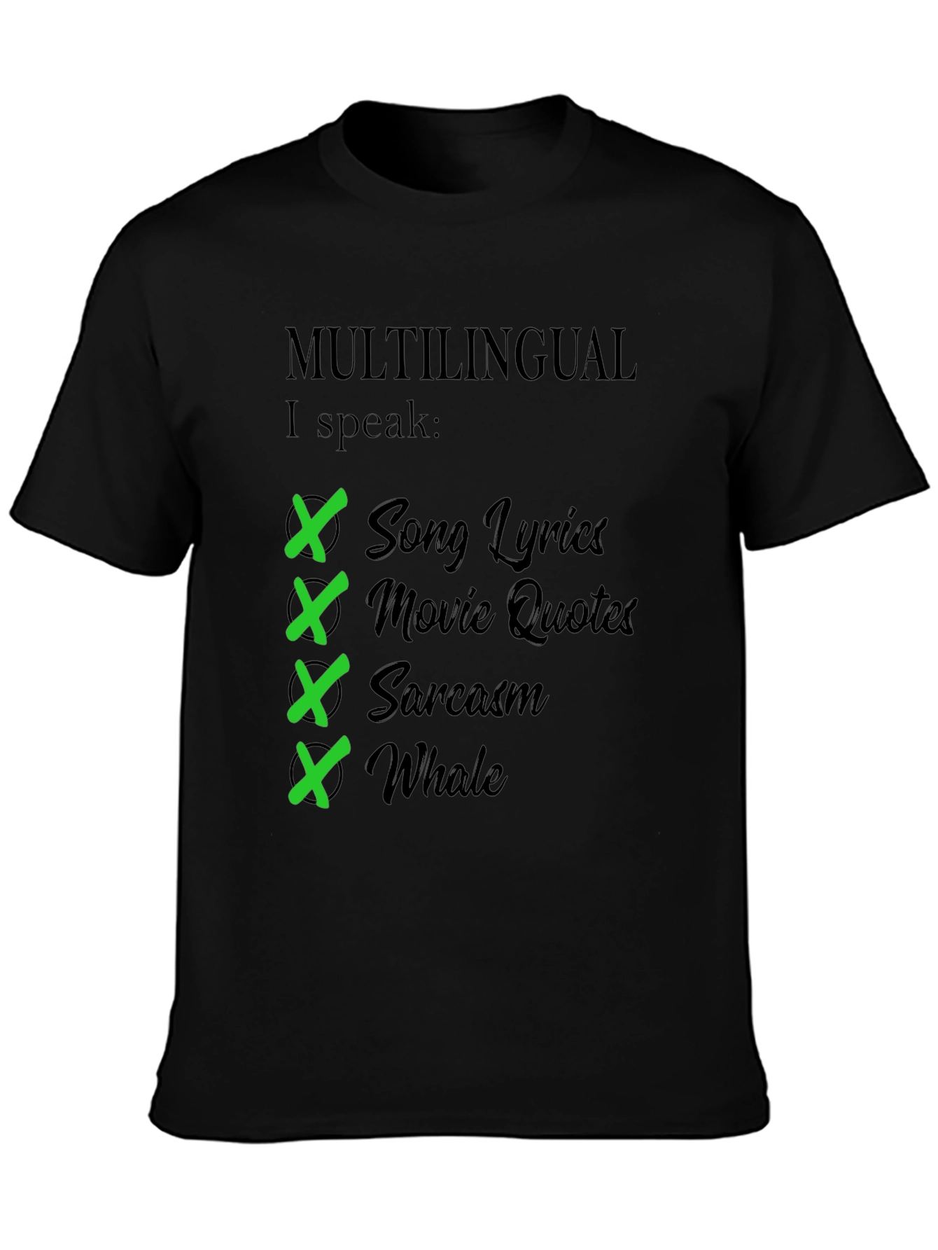 Multilingual I Speak T-Shirt - Humorous Gift