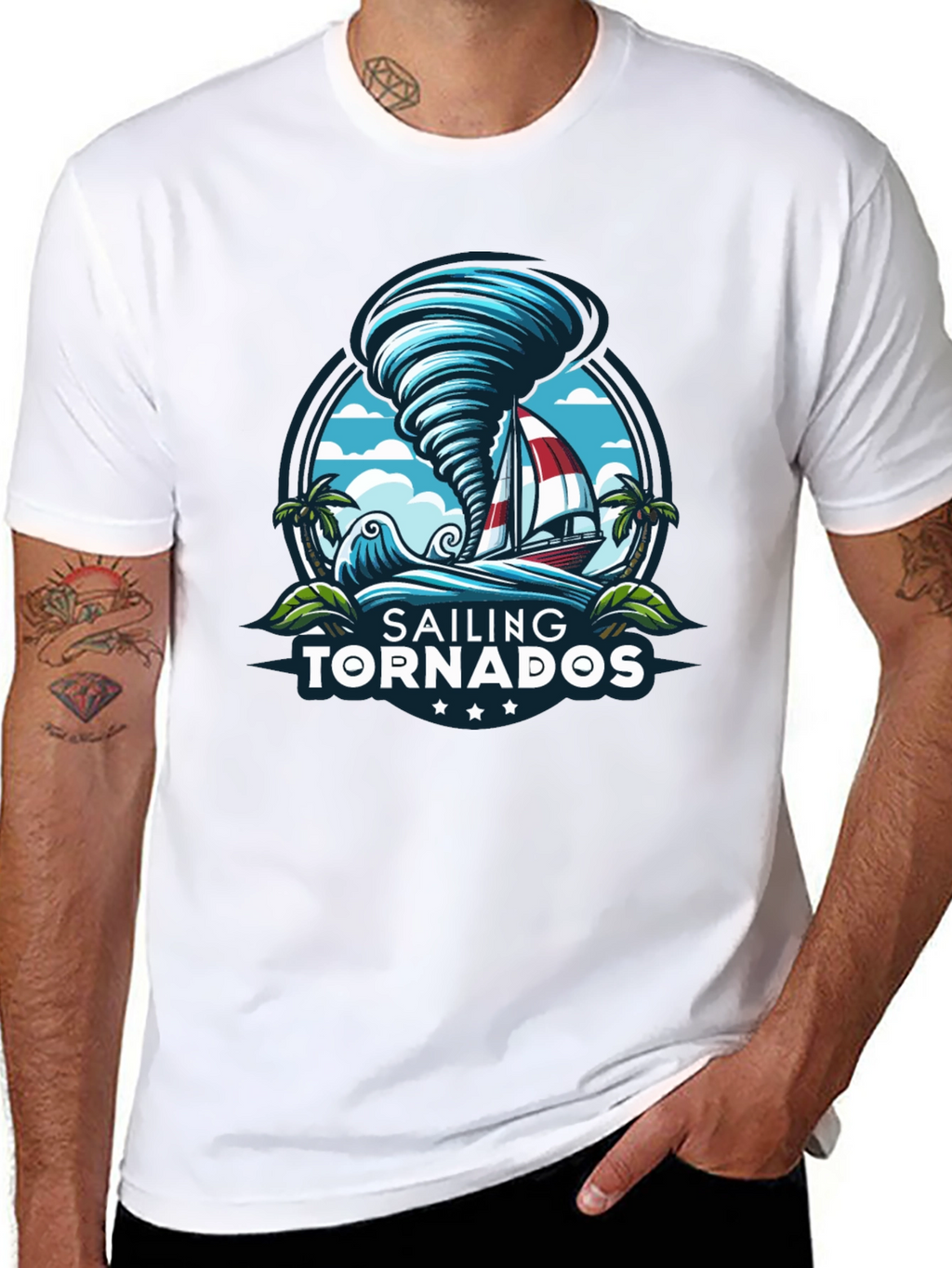 Sailing Tornadoes Graphic T-Shirt - Adventure Ready!