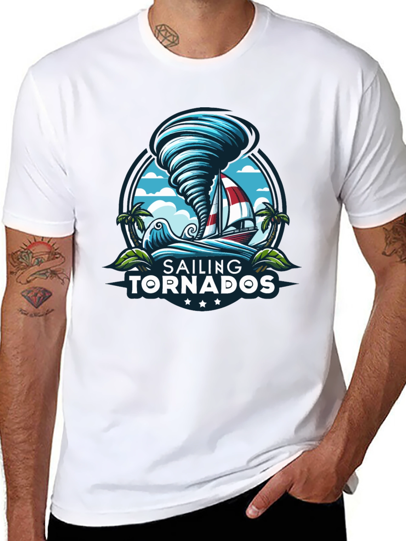 Sailing Tornadoes Graphic T-Shirt - Adventure Ready!