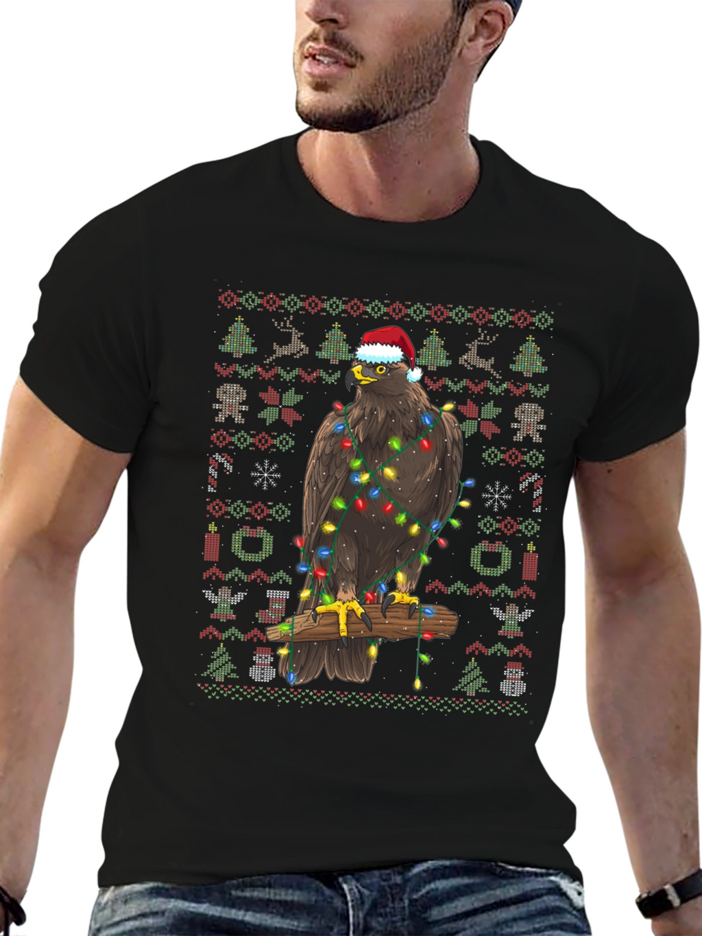 Eagle Christmas Sweater T-Shirt Holiday Gift