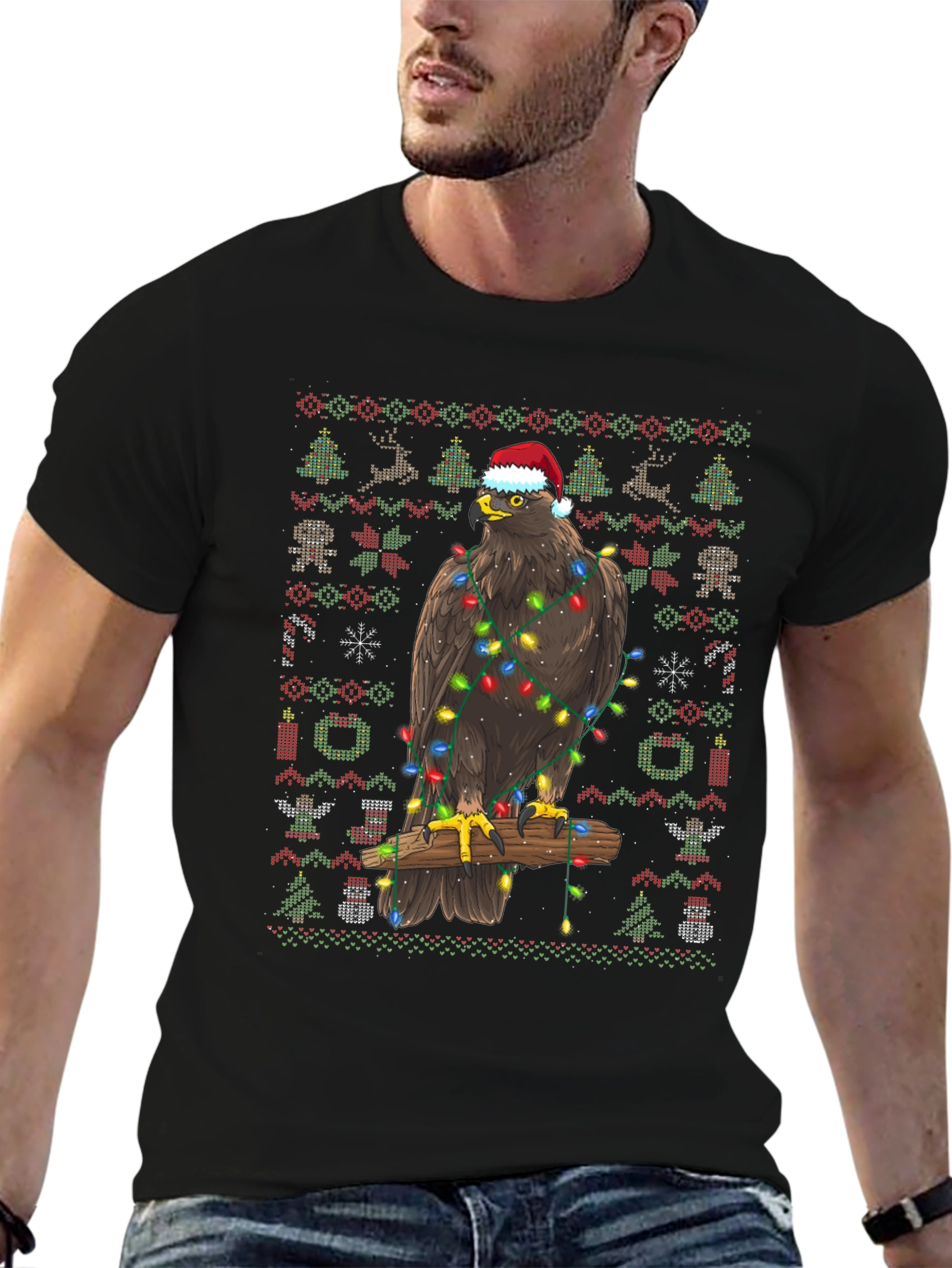 Eagle Christmas Sweater T-Shirt Holiday Gift