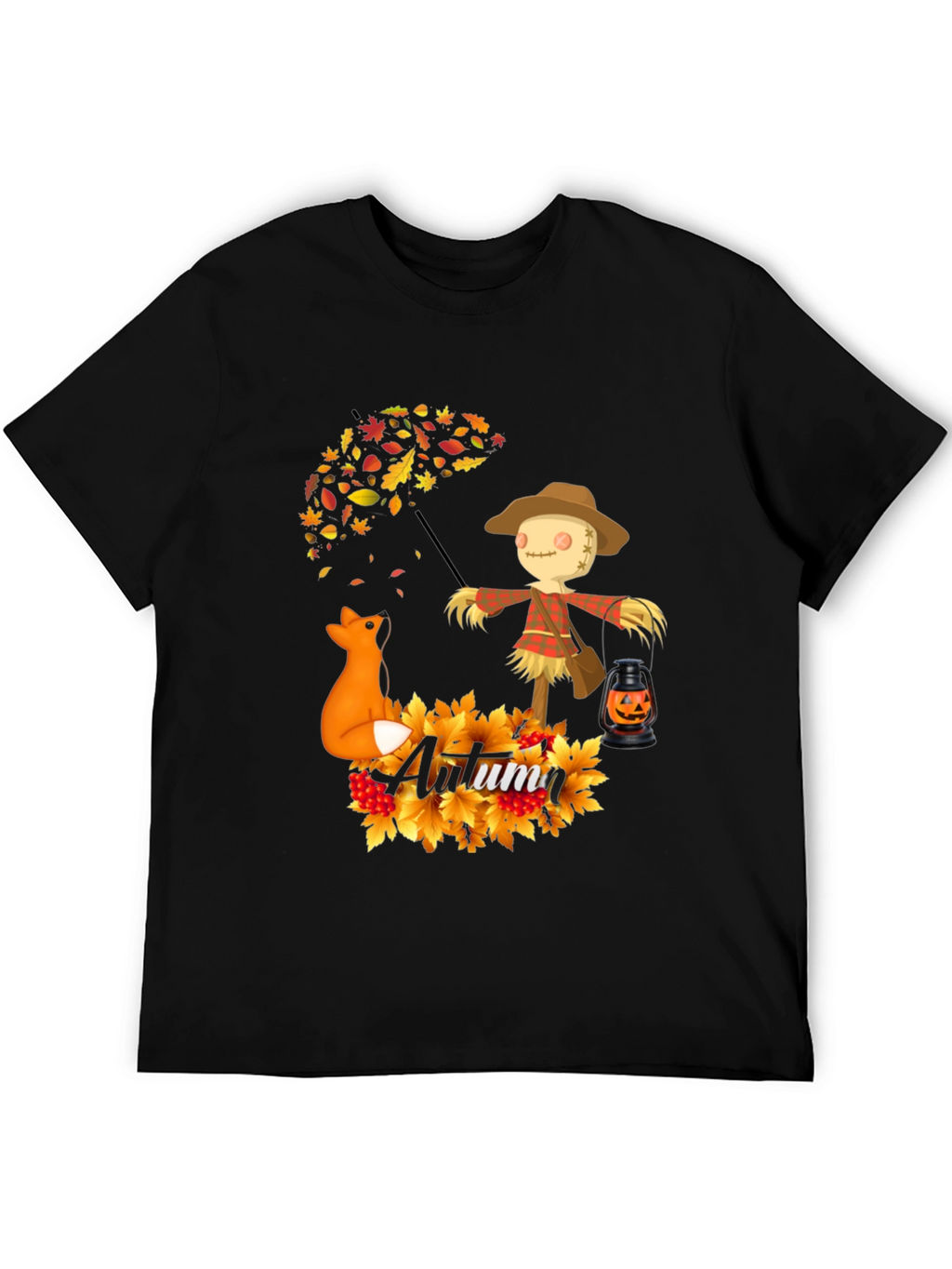 Autumn Scarecrow Fox T-Shirt