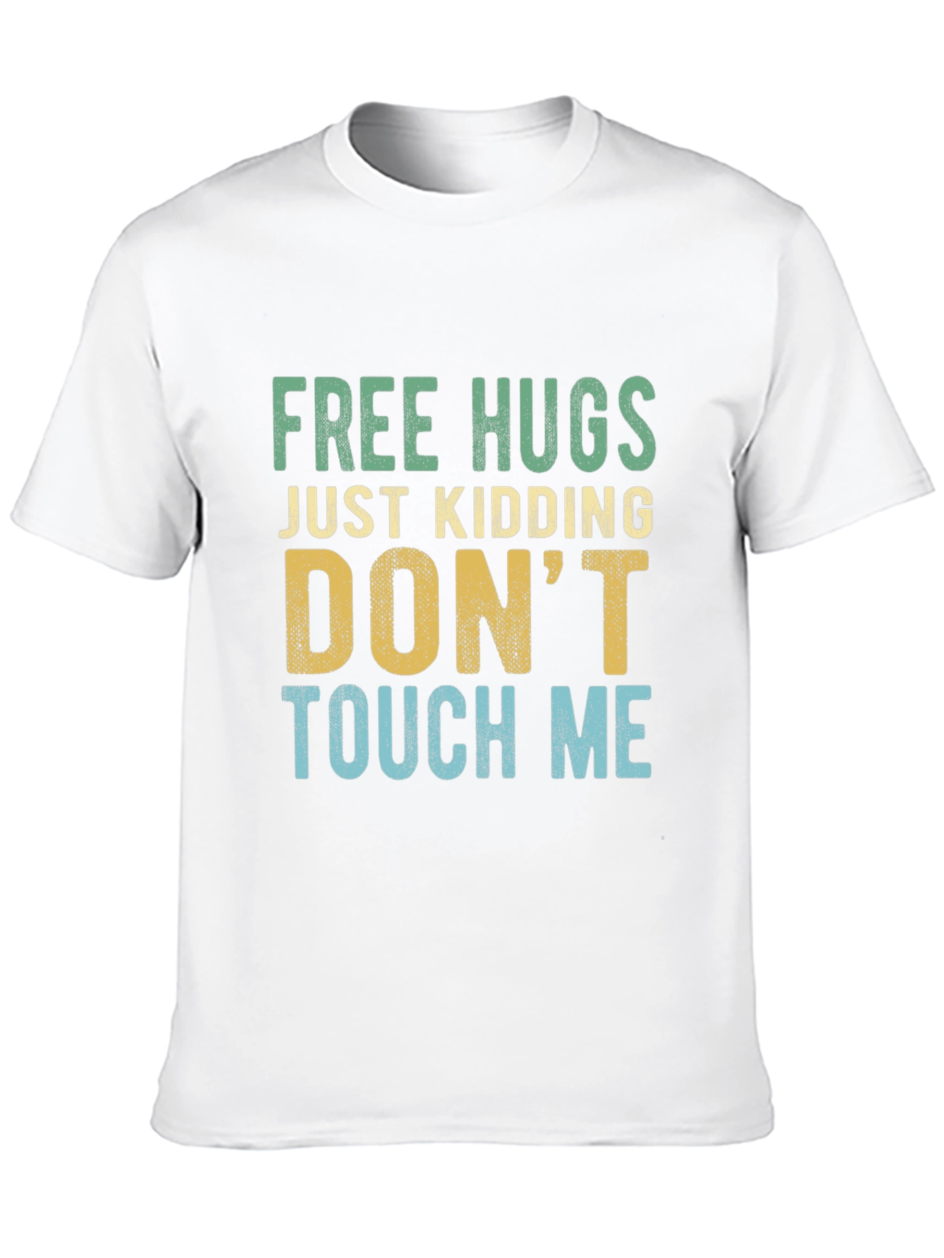 Funny Introvert Tee: Free Hugs Just Kidding!