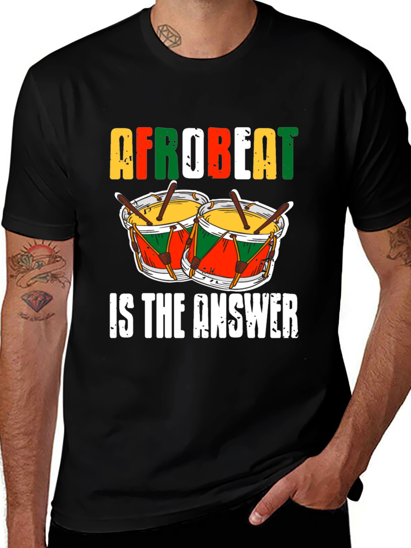Afrobeat Drums Graphic T-Shirt